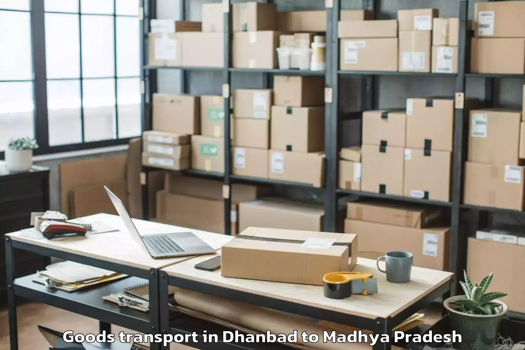 Leading Dhanbad to Bagli Goods Transport Provider